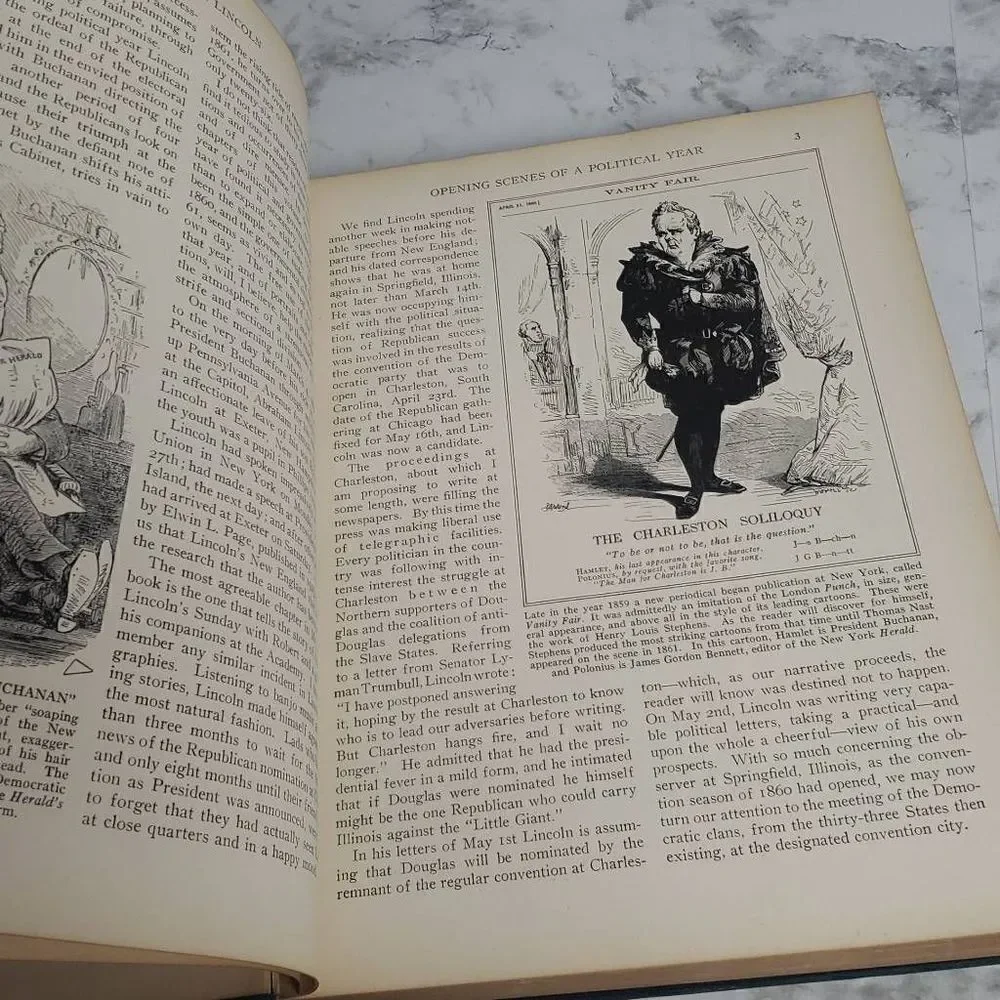 Vintage Abraham Lincoln The Year of His Election by Albert Shaw A Cartoon Histor